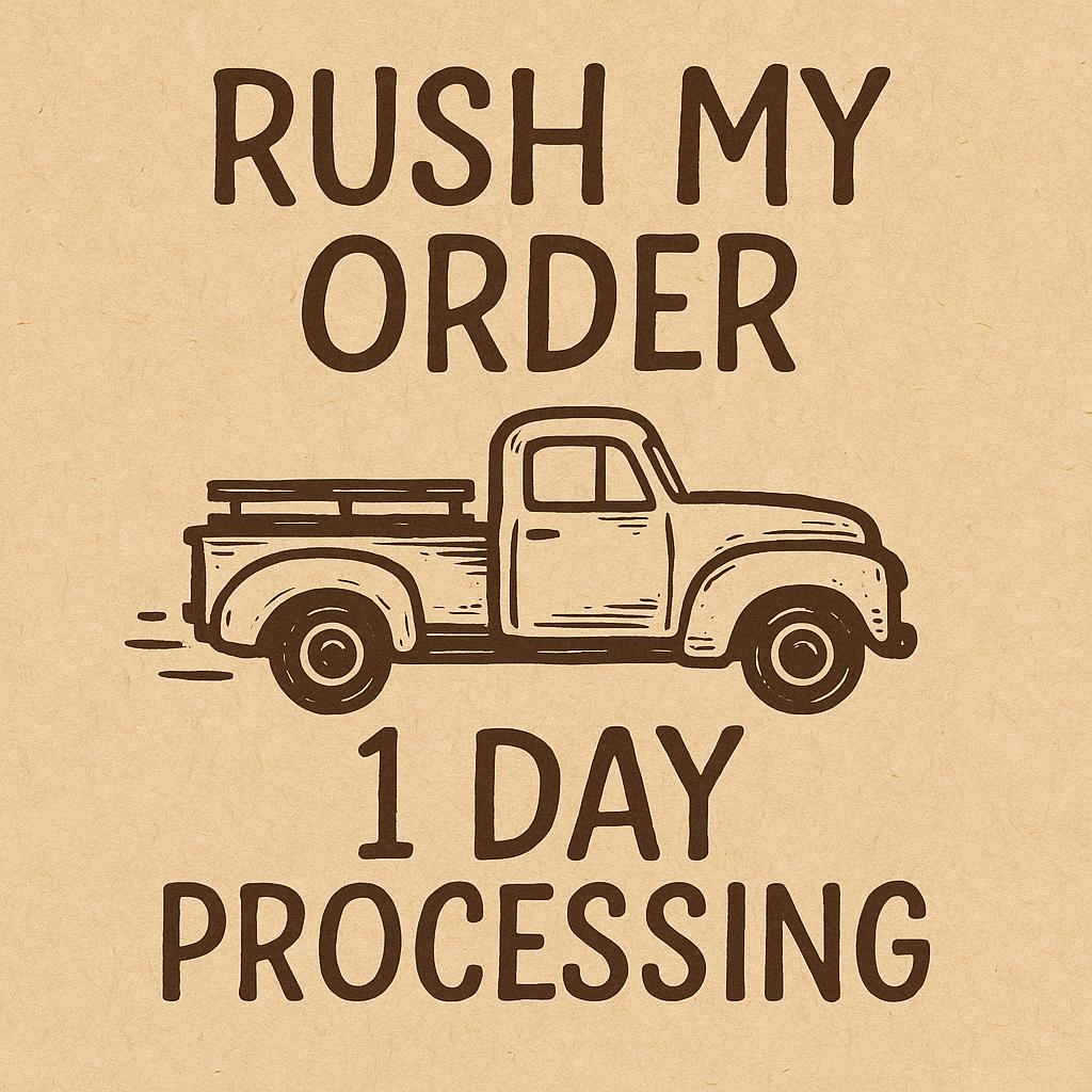 Rush my order - 1-2 day processing