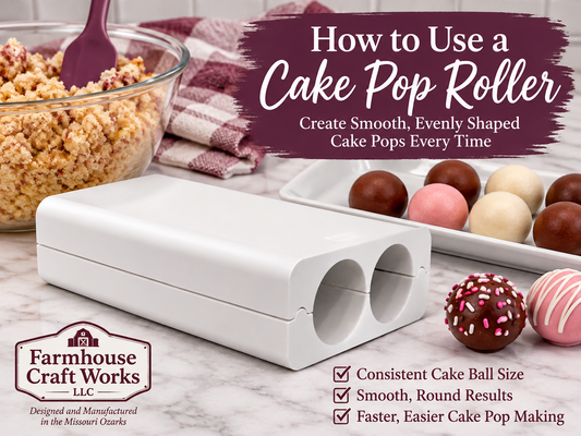 Round cake pops made with a cake pop roller for smooth, consistent sizing.