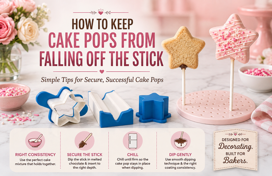 Cake pops on sticks illustrating how to prevent cake pops from falling off during dipping.