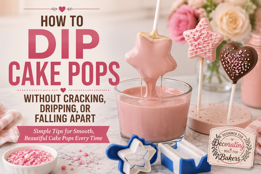 Dipped cake pops with smooth coating for a guide to preventing cracks, drips, and falling apart.