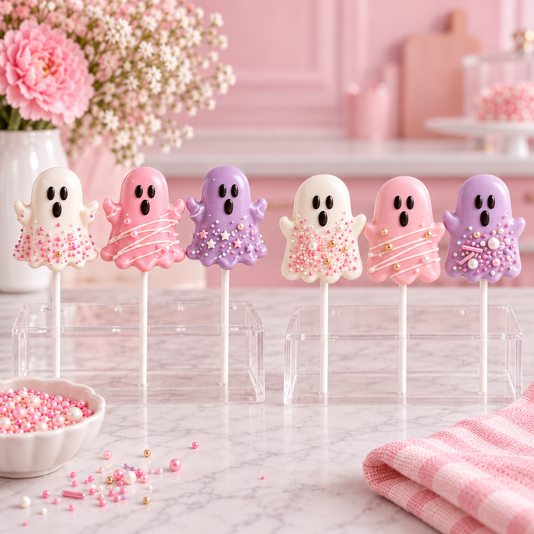 Ghost Cake Pops: Decorating Ideas for Two Ghost Shapes