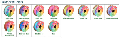 Polymaker filament color options available for this made-to-order product.