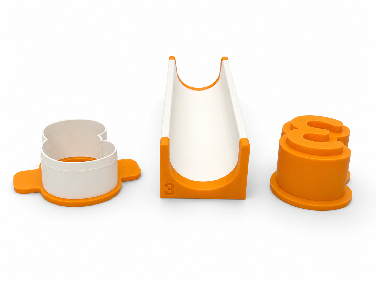 Number 3 cake pop mold set components with matching mold, press tool, cutter, and 6-inch tray.