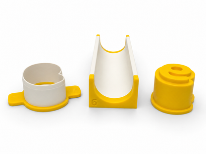 Number 9 cake pop mold set components with matching mold, press tool, cutter, and 6-inch tray.
