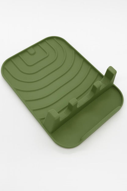 Utensil Rest with Drip Tray – Heat-Resistant Utensil Holder.
