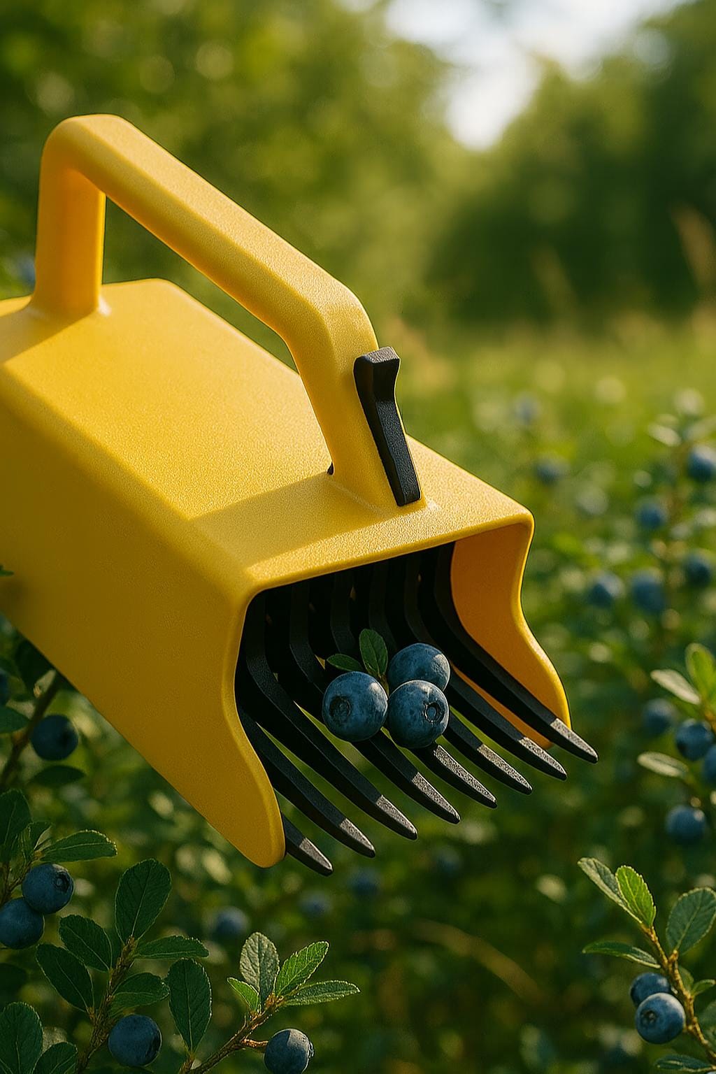 Berry Buddy – Handheld Berry Picker with Built-In Comb & Collection Box.