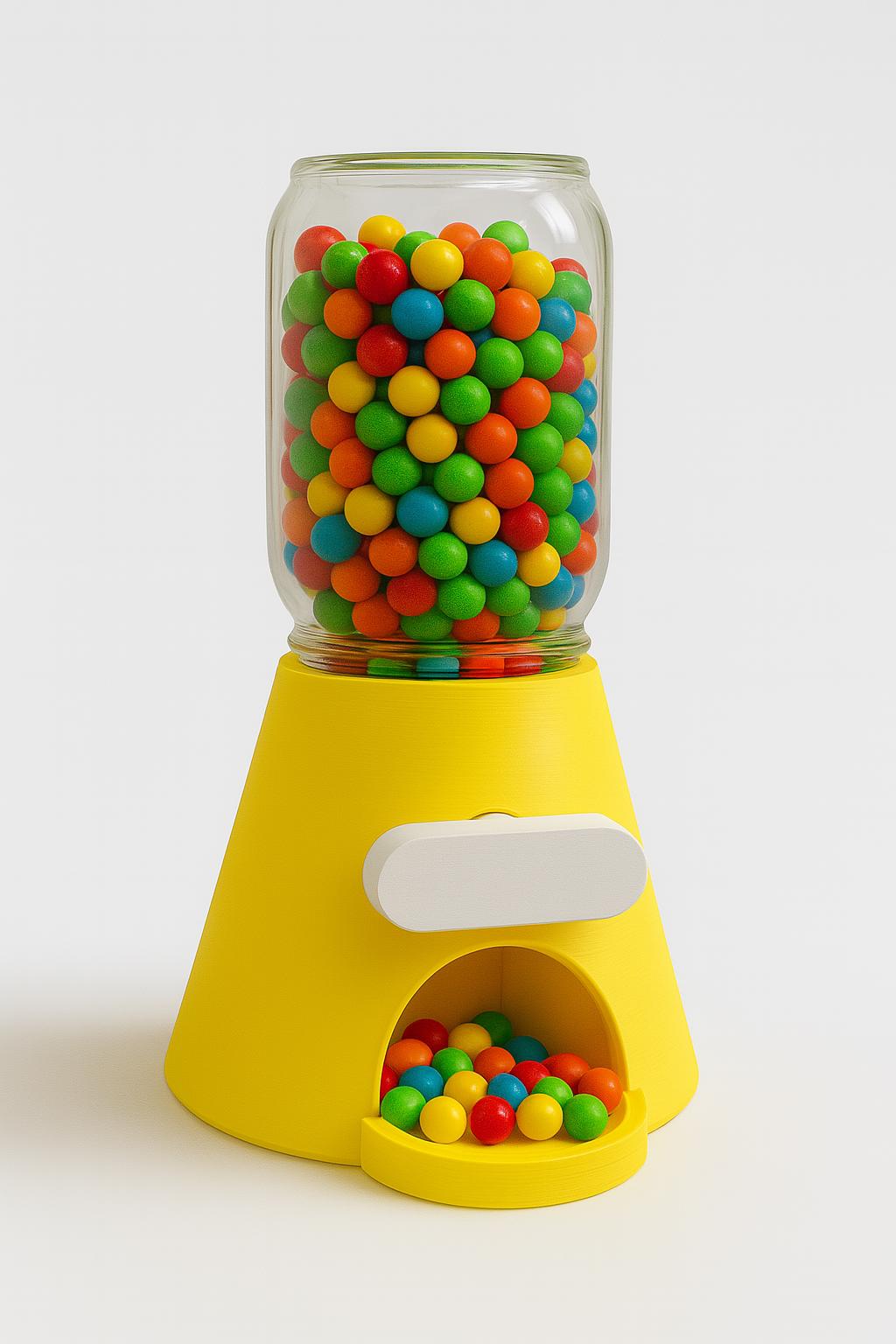 Candy Dispenser – Wide Mouth Mason Jar Treat Dispenser with Turn Lever.