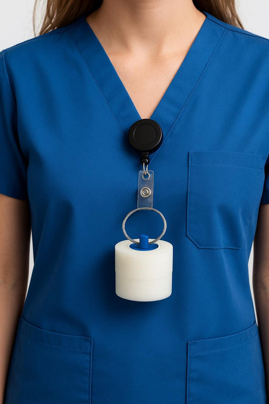 2-inch medical tape holder with attachment ring for work gear