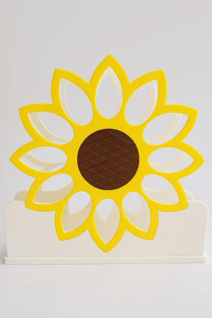 Square Sunflower Napkin Holder – Bright & Cheerful Tabletop Accent.