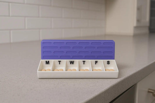 Brick Texture Slim Pill Case.