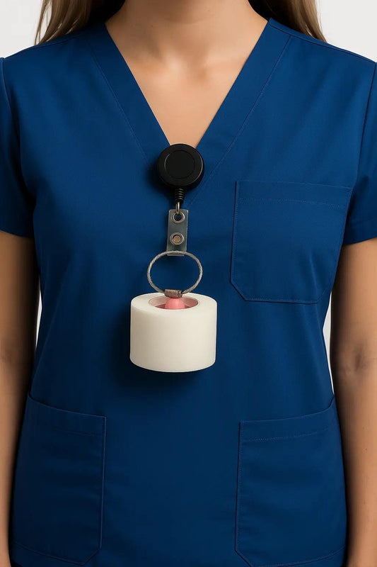 1-inch medical tape holder with attachment ring for work gear