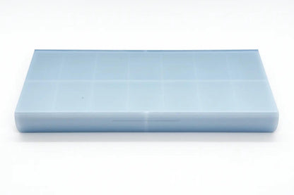 Smooth texture duo pill case for twice-daily medication organization.