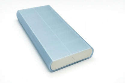 Smooth texture duo pill case for twice-daily medication organization.