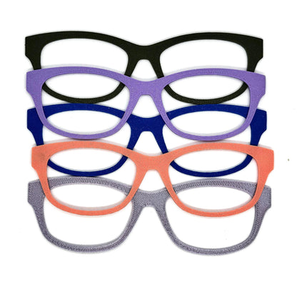 Silk and Translucent Eyewear Toppers Pair – Interchangeable Eyeglass Frames, Magnetic Clip-On Eyeglass Covers