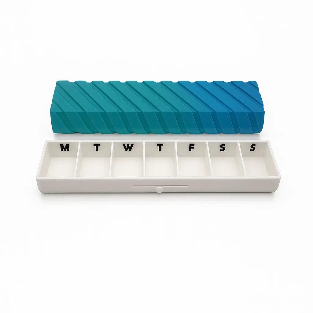 Ridge Texture Slim Pill Case.