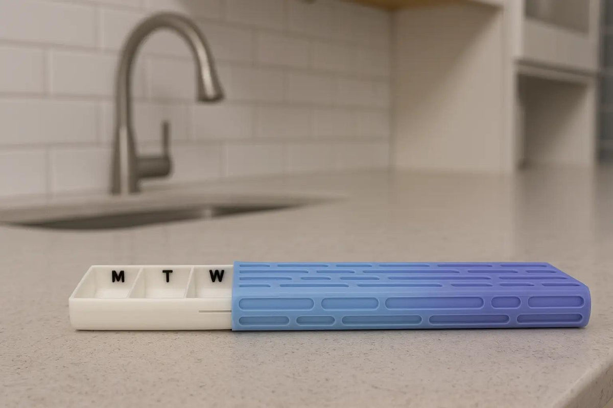 Brick Texture Slim Pill Case.