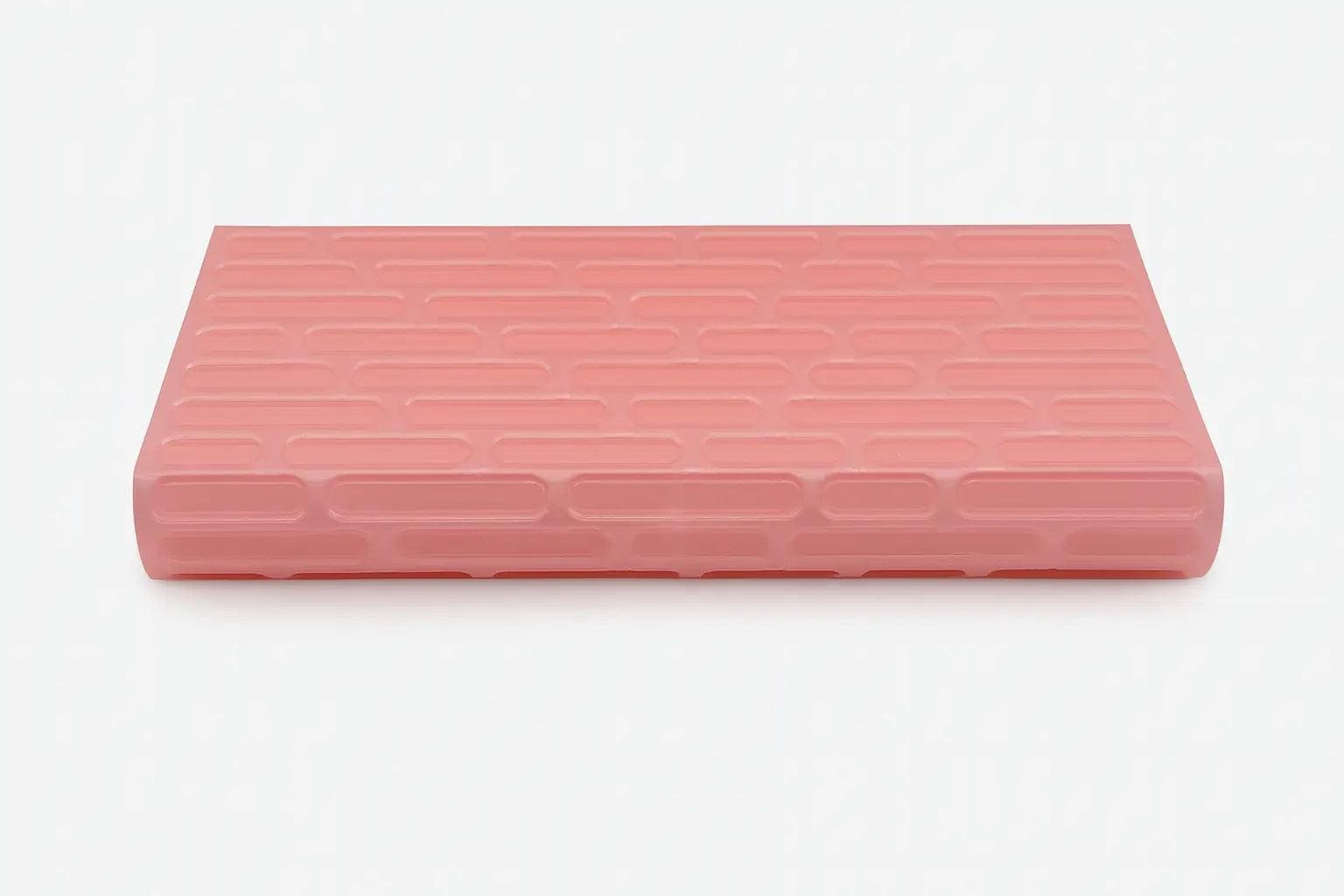 Brick texture duo pill case for twice-daily medication organization.