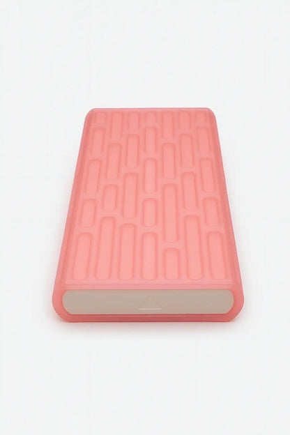 Brick texture duo pill case for twice-daily medication organization.