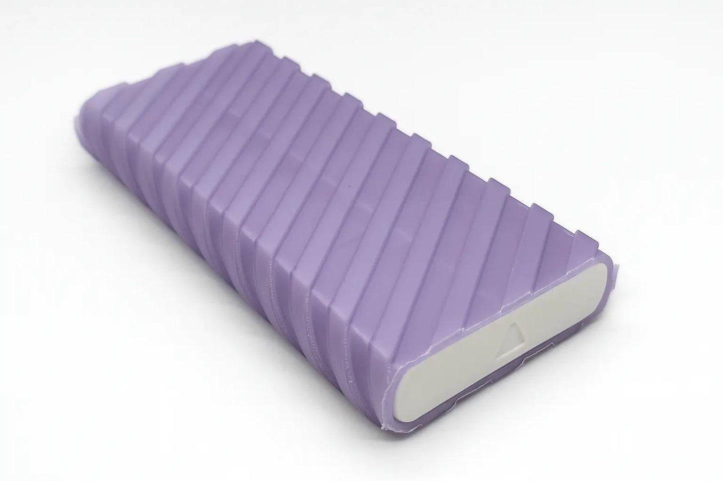 Ridge texture duo pill case for twice-daily medication organization.
