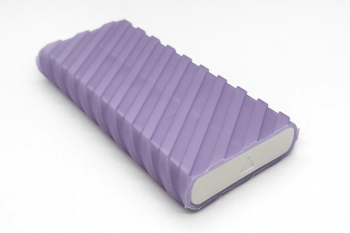 Ridge texture duo pill case for twice-daily medication organization.