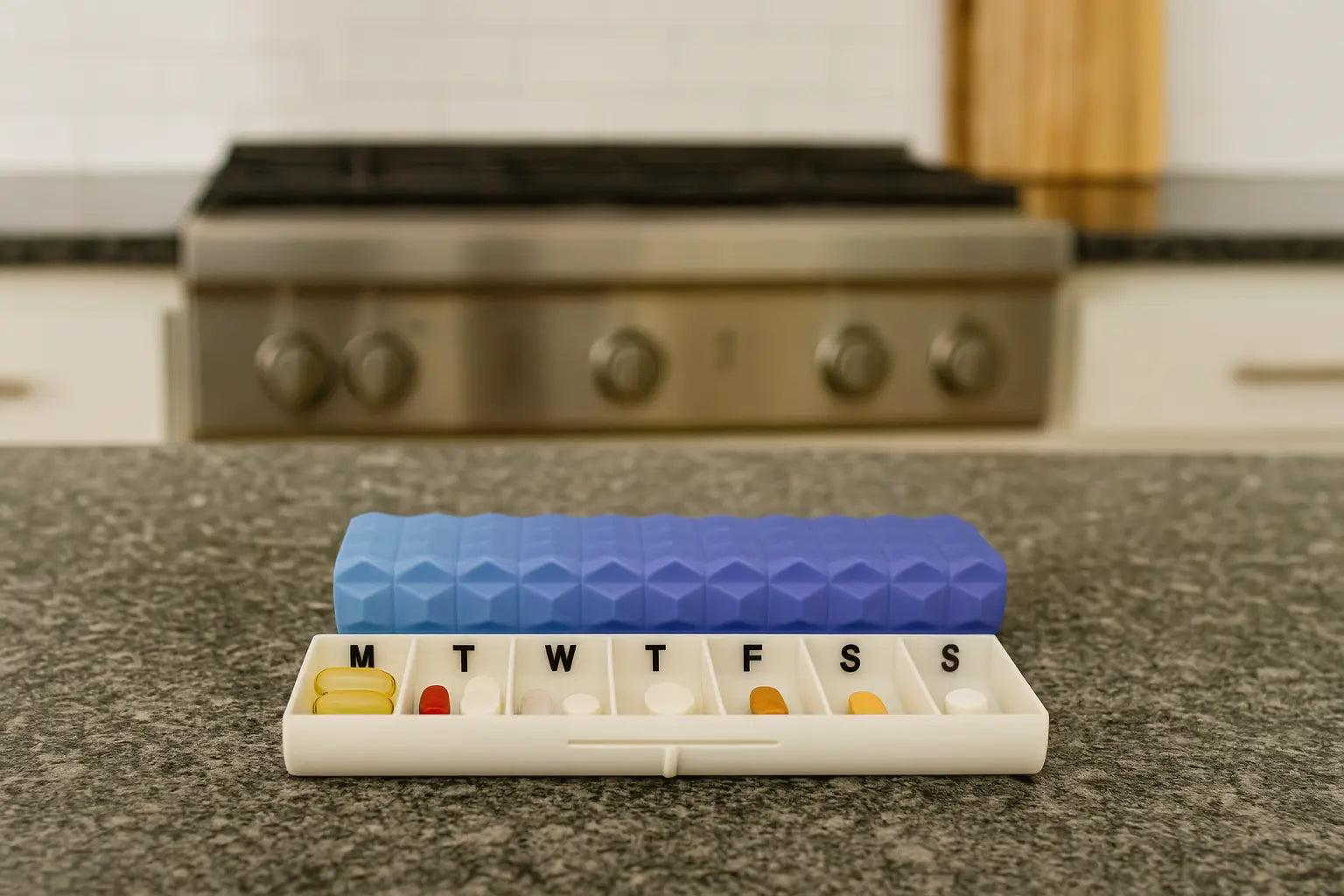 Diamond Texture Slim Pill Case.