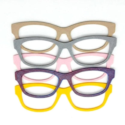 Silk and Translucent Eyewear Toppers Pair – Interchangeable Eyeglass Frames, Magnetic Clip-On Eyeglass Covers