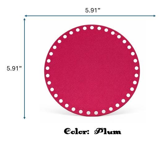 Round Crochet Bag Bottoms (12 Sizes).