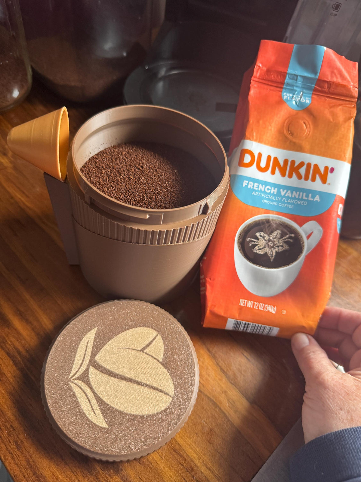 Twist Lock Coffee Container.