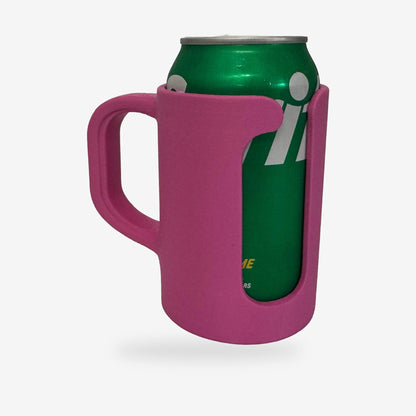 Reusable 12 oz can holder shown from an alternate angle