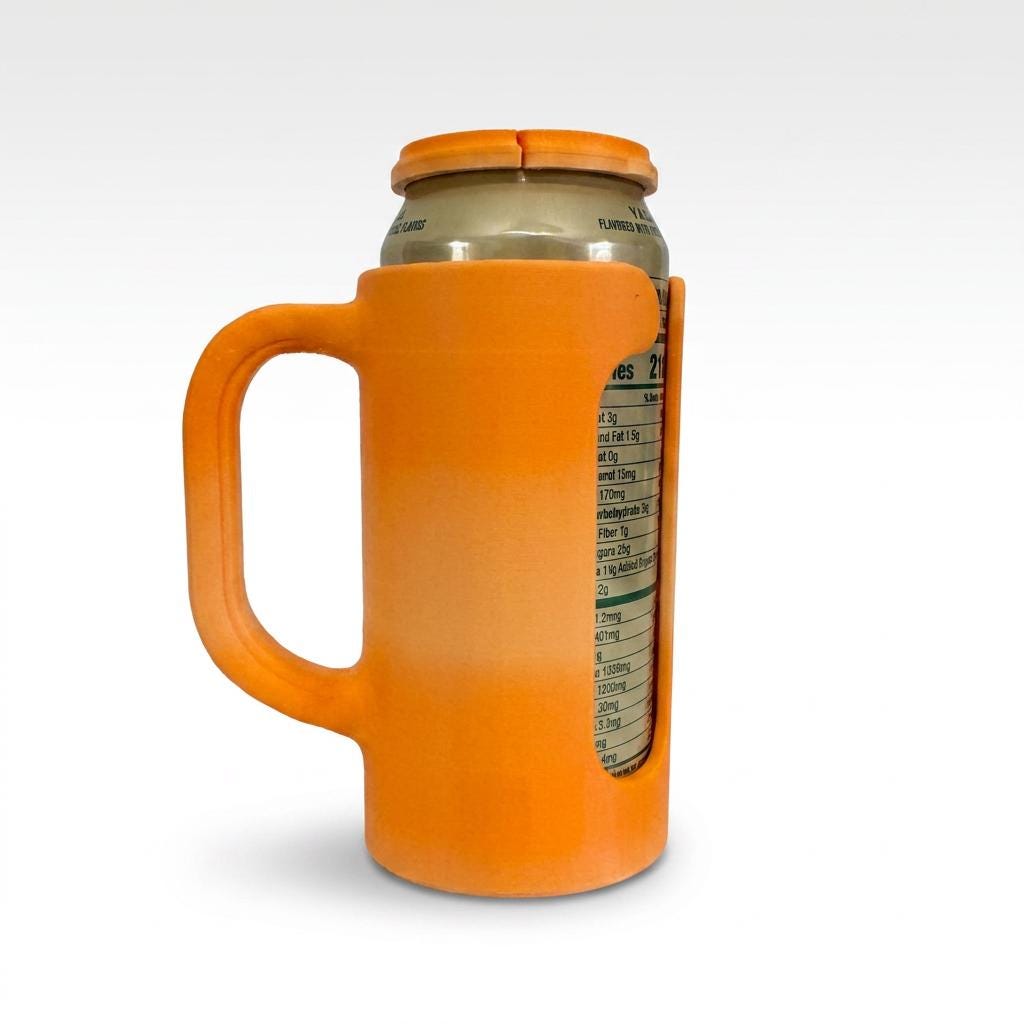 16oz Tall Can Holder with Handle.