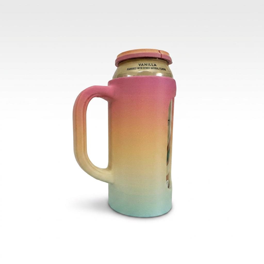 16oz Tall Can Holder with Handle.