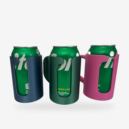 Standard 12 oz can holder with open-front cooler-style design