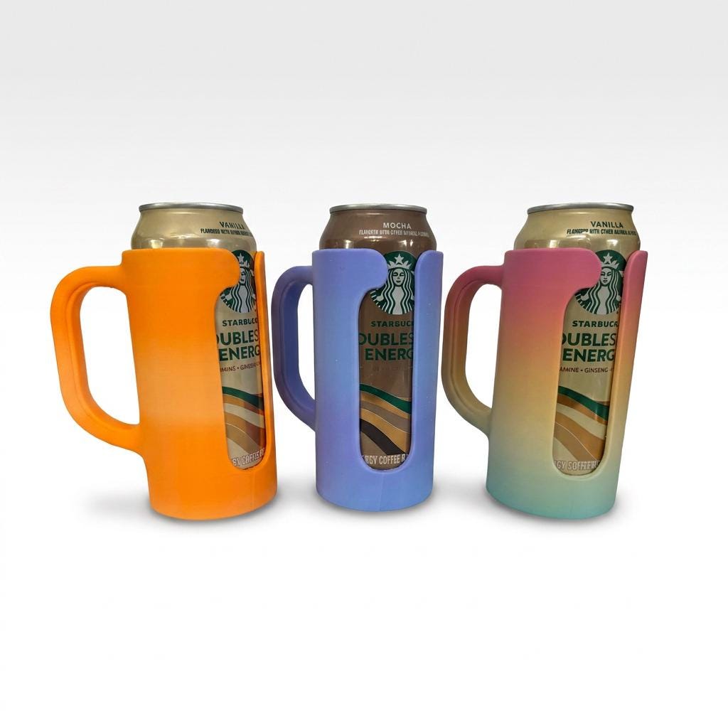 16oz Tall Can Holder with Handle.