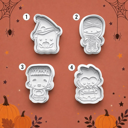 Halloween Monster Cookie Cutters ~ Cute Pumpkin Cutters ~ Halloween Cookie Molds ~ Clay Cutters ~ Sugar Cookie Supplies ~.
