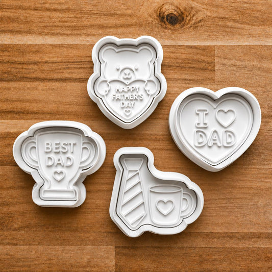 Father's Day Cookie Cutter and Clay Stamp ~ Best Dad Ever ~ #1 Dad ~ Gifts for Dad ~ Fathers Day Treat~ Happy Father's.