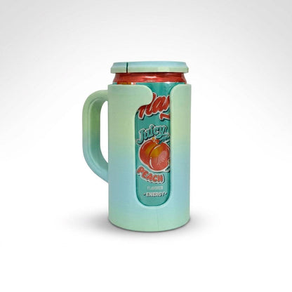 Reusable 8.4 oz skinny can holder with comfortable carry handle