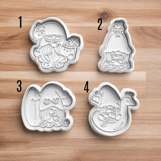 Holiday Gnome Cookie Cutters ~ Cute Gnome Cutters ~ Christmas Cookie Molds ~ Clay Cutters ~ Sugar Cookie Supplies ~.