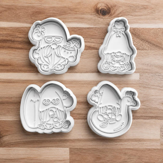 Holiday Gnome Cookie Cutters ~ Cute Gnome Cutters ~ Christmas Cookie Molds ~ Clay Cutters ~ Sugar Cookie Supplies ~.