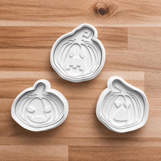 Halloween Pumpkin Cookie Cutters ~ Cute Pumpkin Cutters ~ Halloween Cookie Molds ~ Clay Cutters ~ Sugar Cookie Supplies ~.