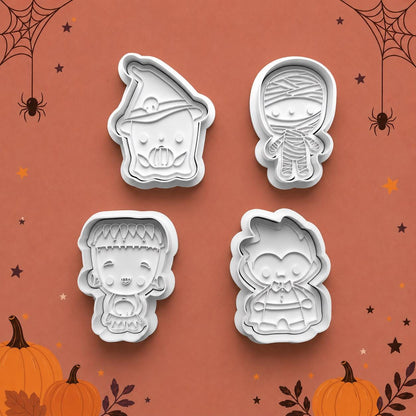 Halloween Monster Cookie Cutters ~ Cute Pumpkin Cutters ~ Halloween Cookie Molds ~ Clay Cutters ~ Sugar Cookie Supplies ~ Polymer Clay Tools