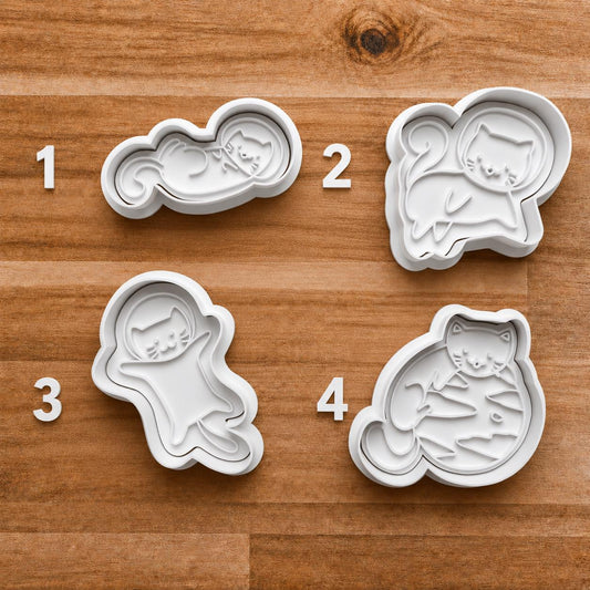 Space Cat Polymer Clay Cutter ~ Kitten Astronaut Cookie Cutters ~ Astronomy Cat ~ Cats Rule the World ~ Gifts for Cat.
