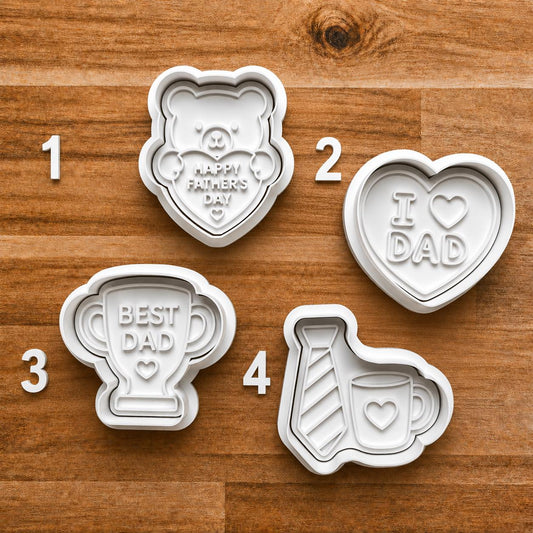 Father's Day Cookie Cutter and Clay Stamp ~ Best Dad Ever ~ #1 Dad ~ Gifts for Dad ~ Fathers Day Treat~ Happy Father's.
