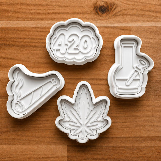Retro 420 Theme Cookie Cutter Set.