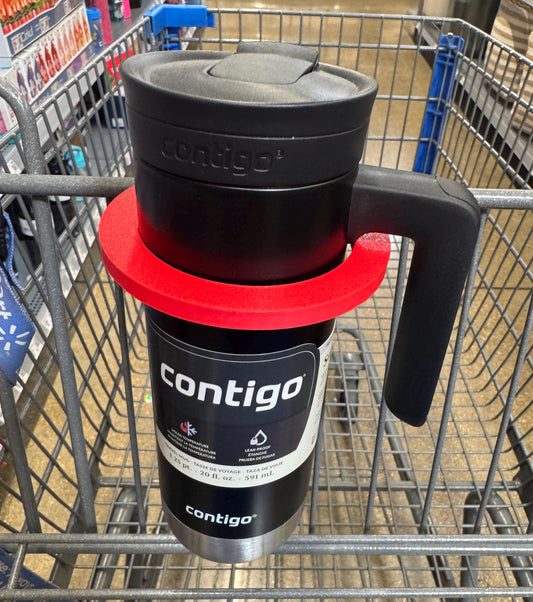 Shopping cart cup holder insert for compatible tumblers