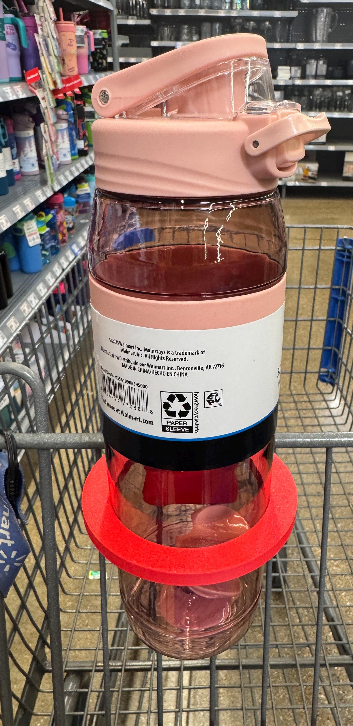 Shopping Cart Cup Holder Insert, Cart Tumbler Holder, Grocery Cart Drink Adapter, Reusable Cart Cup Support