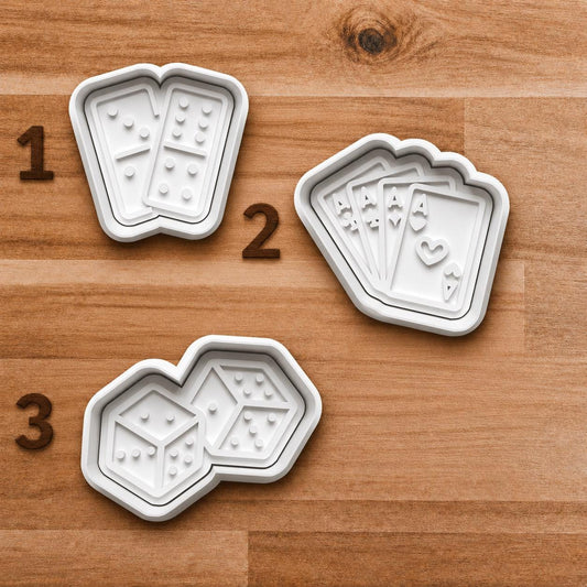 Board Game Cookie Cutter Set showing the cutter shape and design.