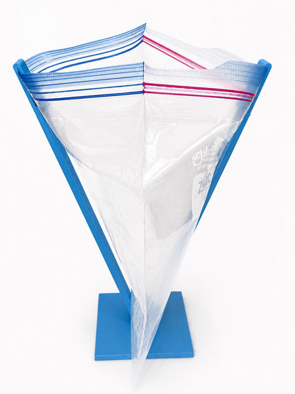 Adjustable Zipper Bag Holder Stand | Hands-Free Food Storage Bag Opener | Gallon Quart Sandwich Bag Holder | Kitchen Prep Helper