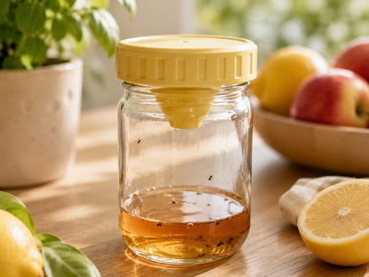 Mason Jar Fruit Fly Trap Lid, Reusable Fruit Fly Catcher, Kitchen Gnat Trap, Vinegar Bug Trap, Pest Control Solution, Eco Friendly Fly Trap
