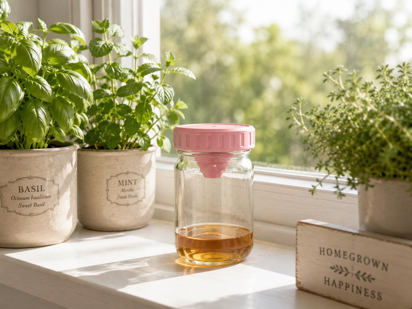 Mason Jar Fruit Fly Trap Lid, Reusable Fruit Fly Catcher, Kitchen Gnat Trap, Vinegar Bug Trap, Pest Control Solution, Eco Friendly Fly Trap