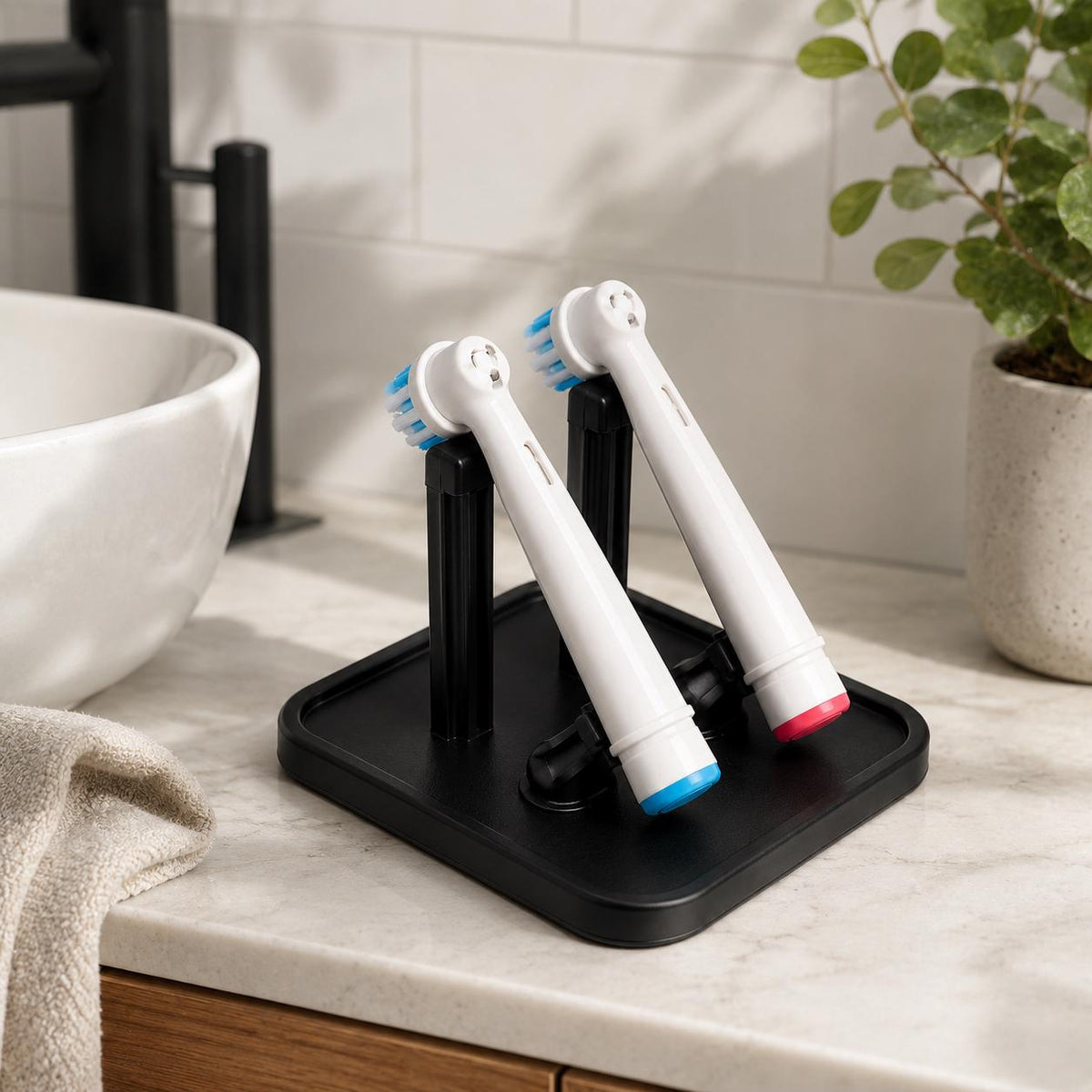 Oral-B Toothbrush Head Holder Stand for 2 Brush Heads.